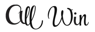 All Win Education Official Primary Logo - Black Handwritten Version