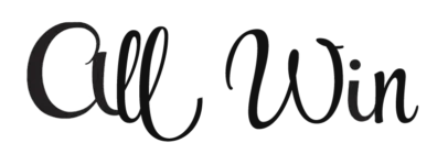 All Win Education Official Primary Logo - Black Handwritten Version